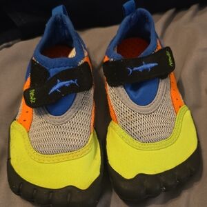 Green and Blue Water Shoes with Breathable Mesh